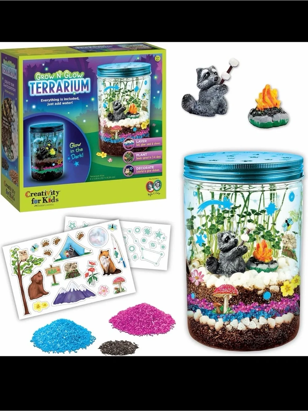 Grow 'N Glow Terrarium Kit - Educational Science Kits, Kids Gifts for Boys and G
